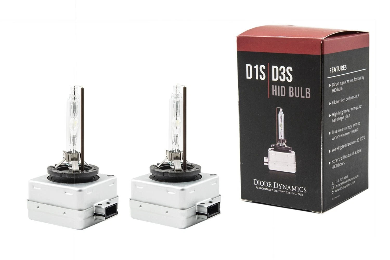 Replacement HID Bulbs D3S 8000K Pair for Dodge Charger (2006–2014)