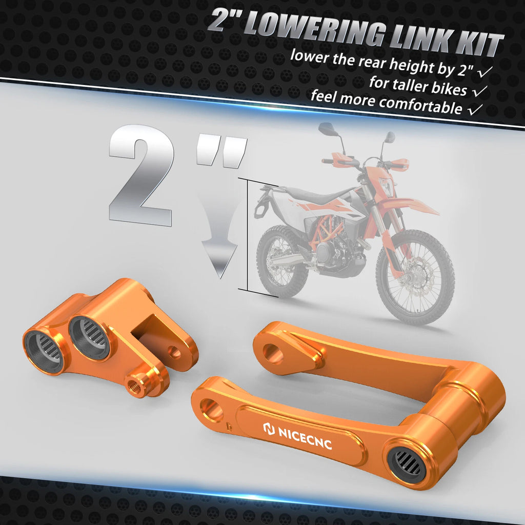 CNC 2" Rear Suspension Lowering Link for KTM 690 SMC 690 SMC R (2019–2024)