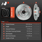 Drilled Brake Rotors for Cadillac DTS, Buick Lucerne (2006–2011)