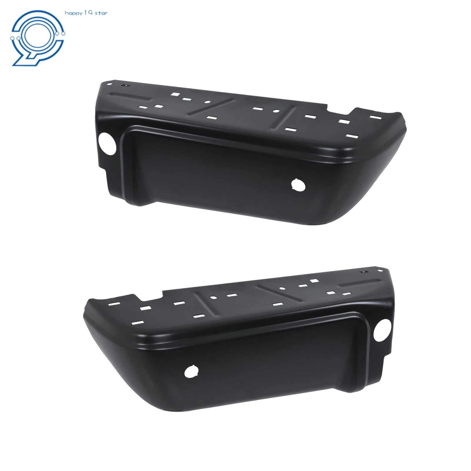 Set of 2 Primered Steel Rear Bumpers for Ford F250 F350 (2008–2016)