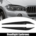 1 Pair Headlight Eye Lid Cover Sticker Black for BMW X5 X6 (2000–2023)