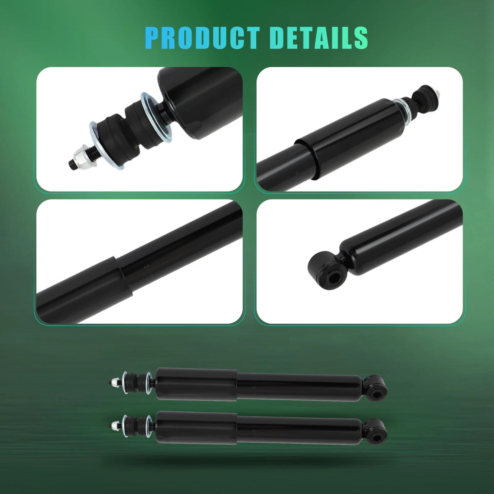 2X Front Struts for Ford F-150 4WD Bronco (1980–1996)