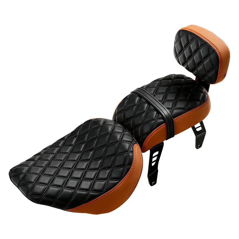 Driver & Passenger Seat with Backrest for Indian Scout Bobber (2018–2023)