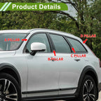 6 Pcs Silver Tone Pillar Window Trim for Dodge Charger (2011-2021)