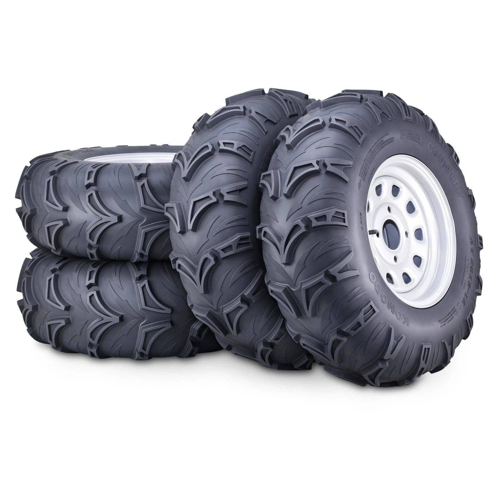 Set of 4 ATV Tires & Wheels 26X9-12 26X10-12 for Komodo 4x110