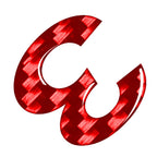Carbon Red Door Wall Window Badge Emblem Decal #3 for