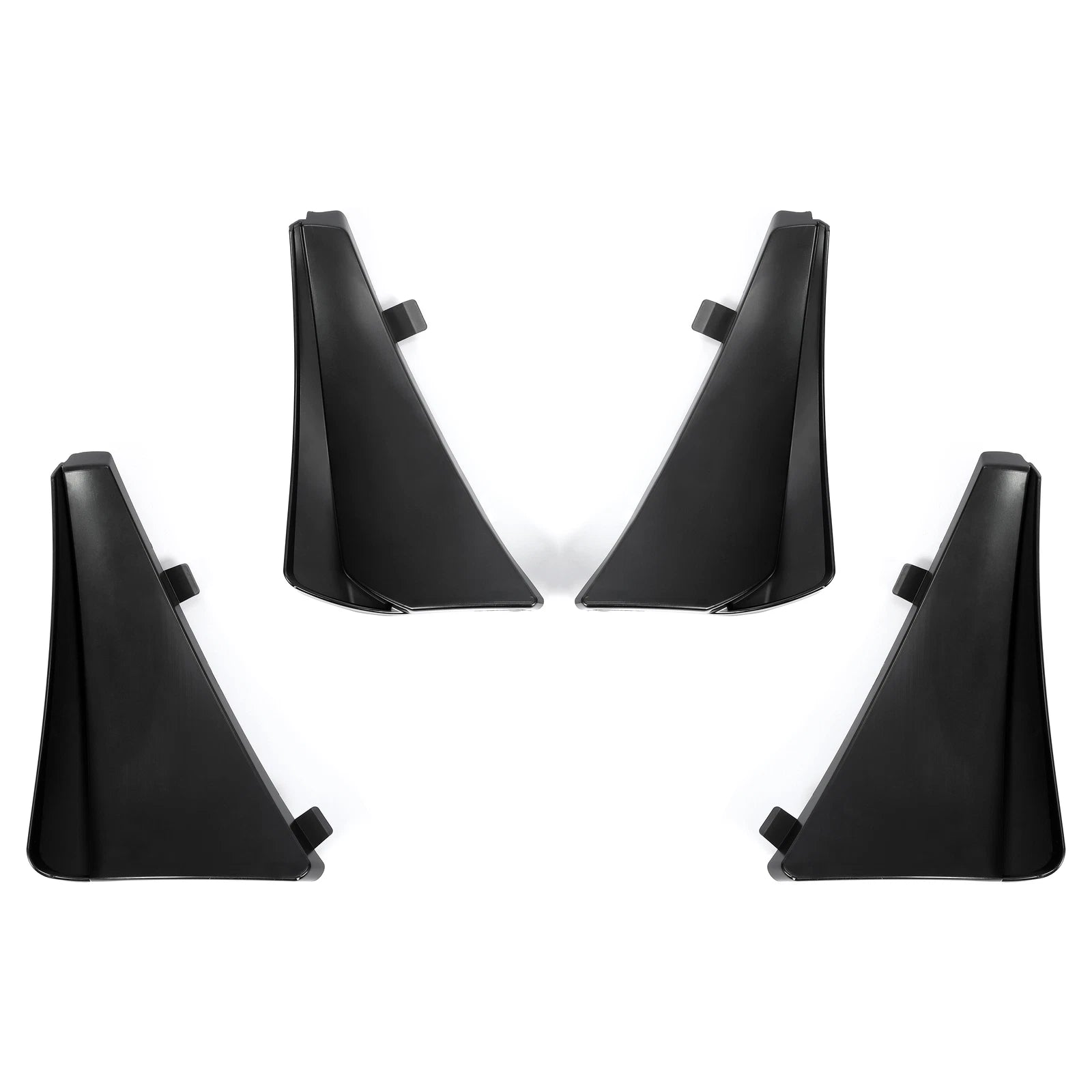 Set of 2 Mud Flaps for Corvette C8 (2020–2025) - XL Extended Black