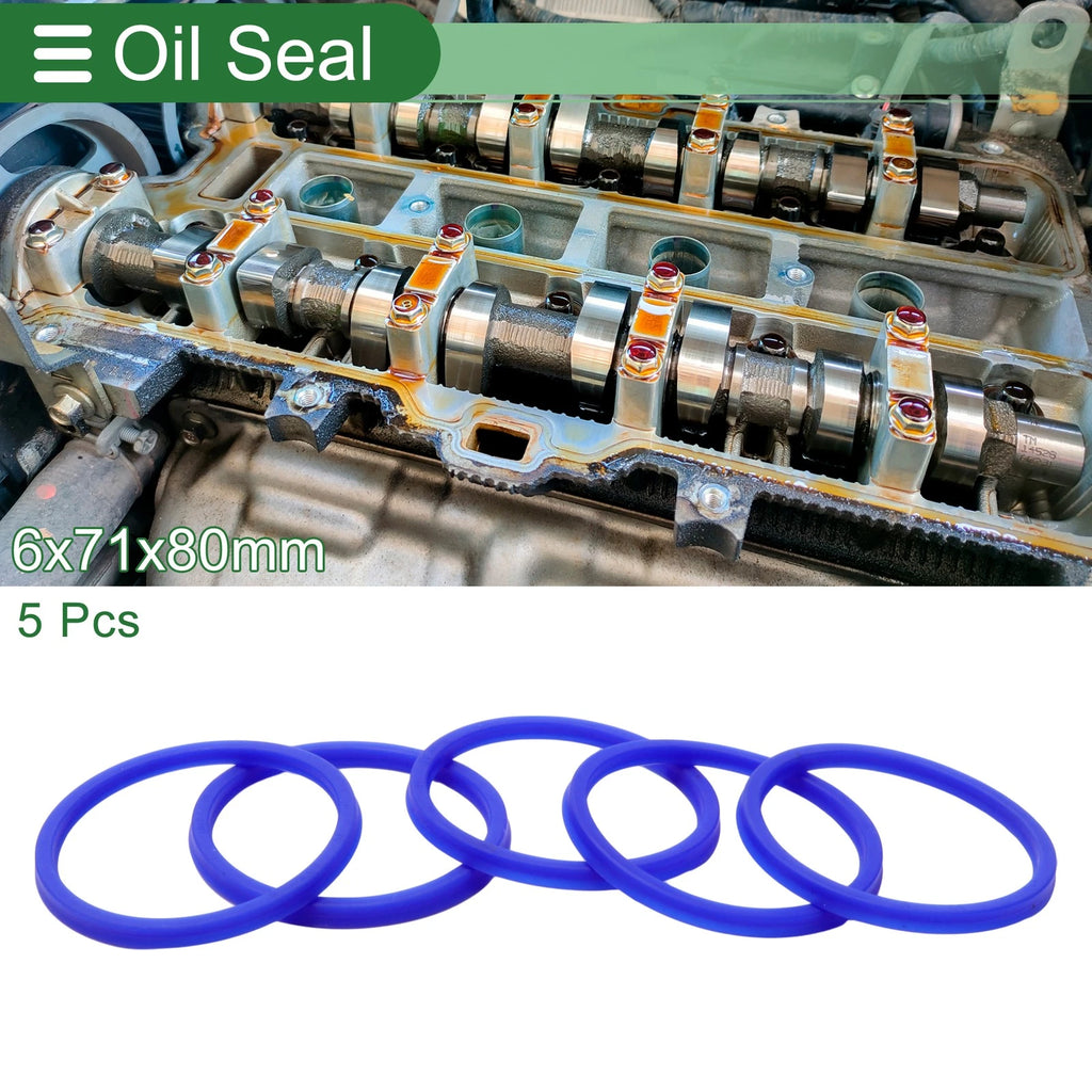Set of 5 Oil Seal Rotary Shaft Seal 71x80x6mm for Various Models 
