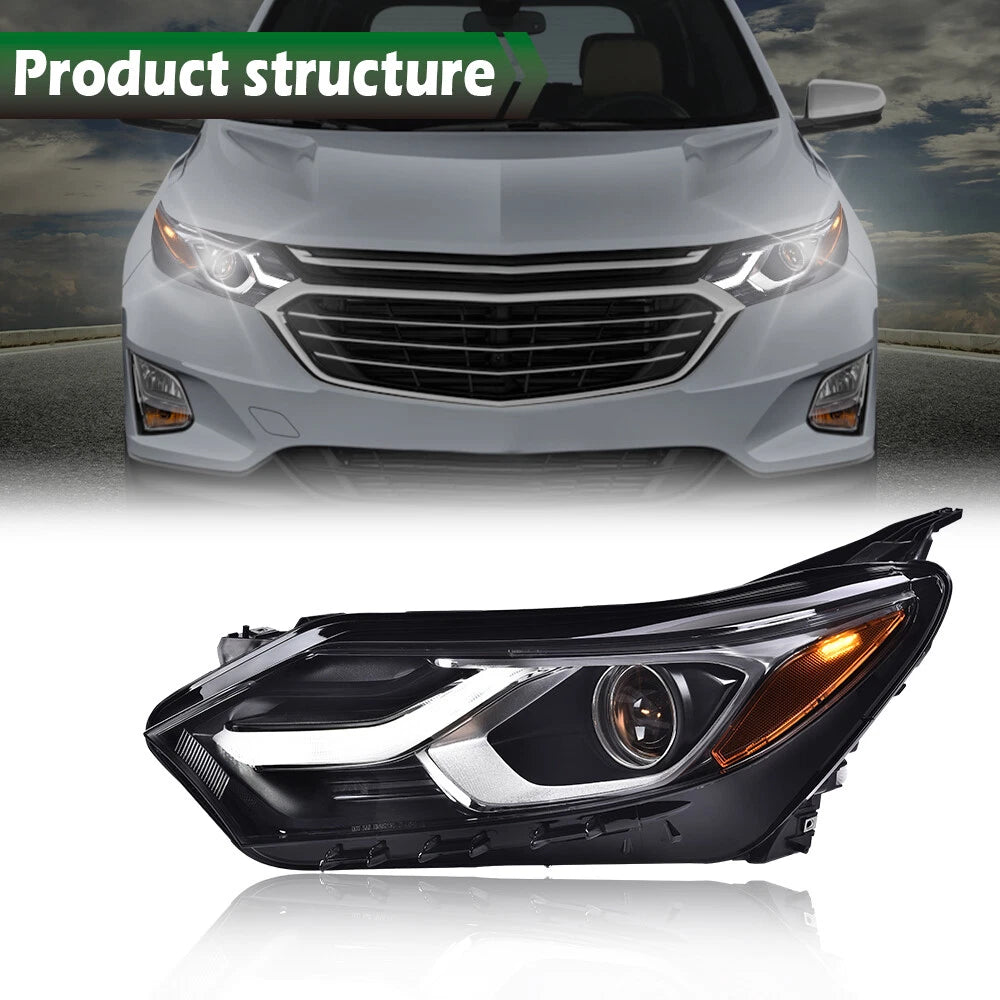 Halogen Headlight for Chevrolet Equinox (2018–2020) Left LED DRL