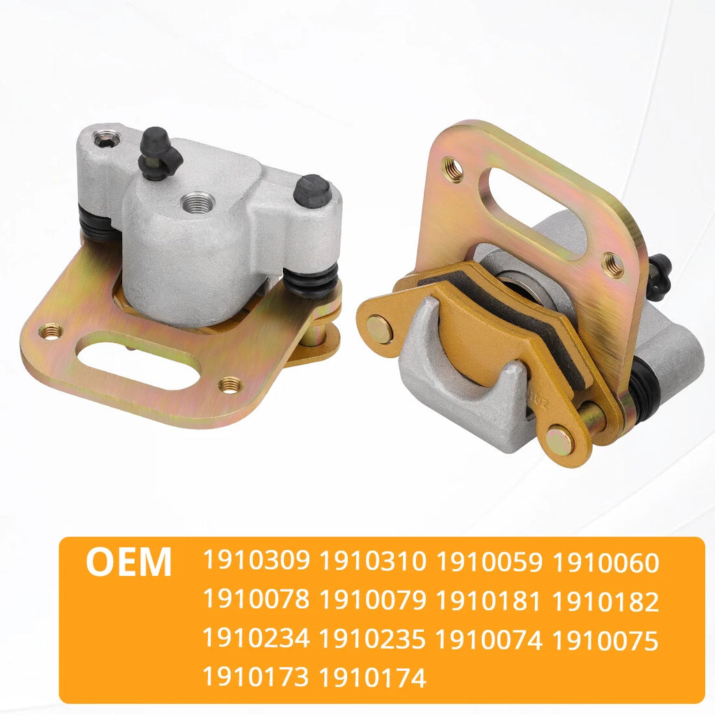 Front Brake Calipers & Pads for Polaris Big Boss 350L 400L 500 6x6 (1993–1999)