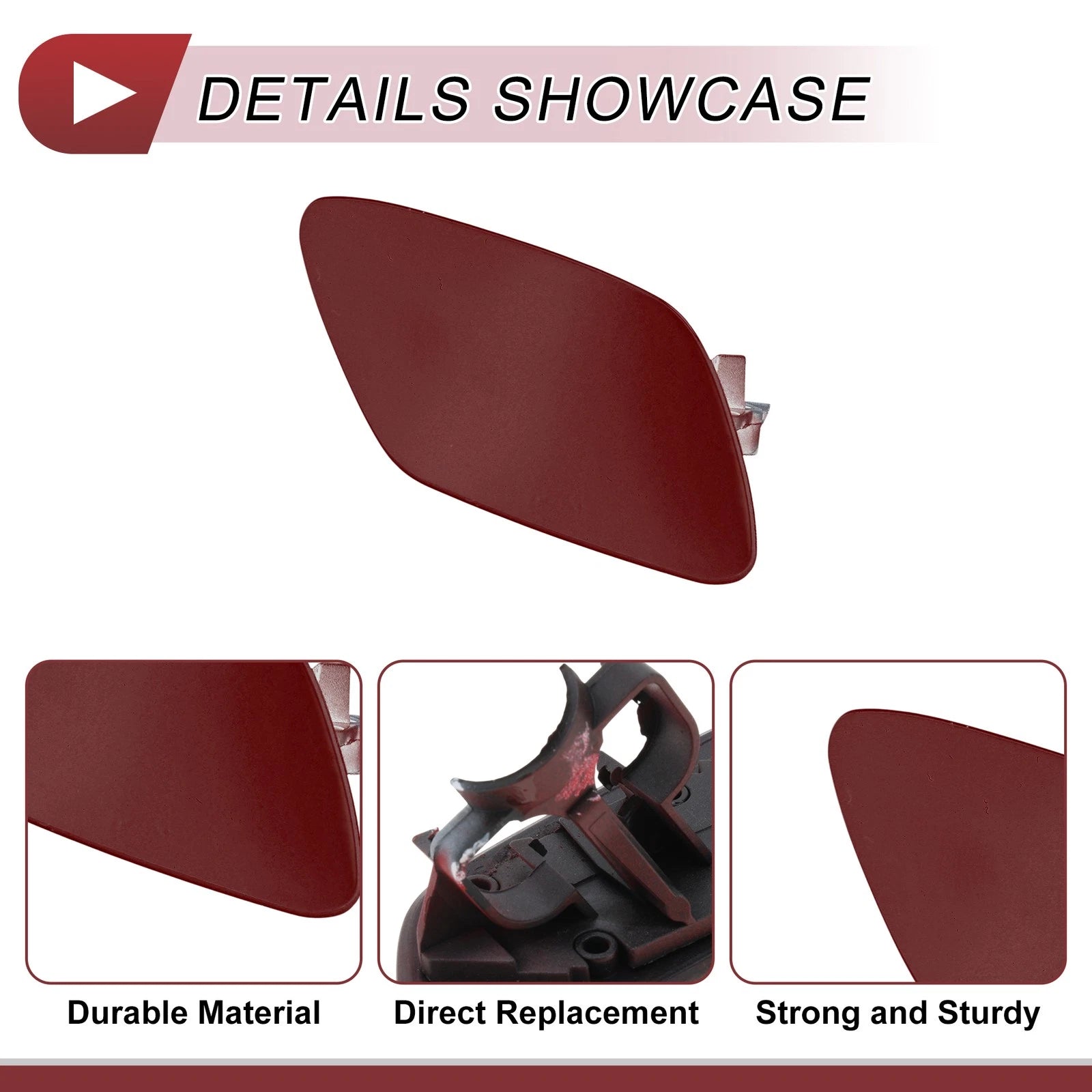 Bumper Trim Nozzle Cover No. 51117231080 for BMW Z4 (2009–2016) Dark Red