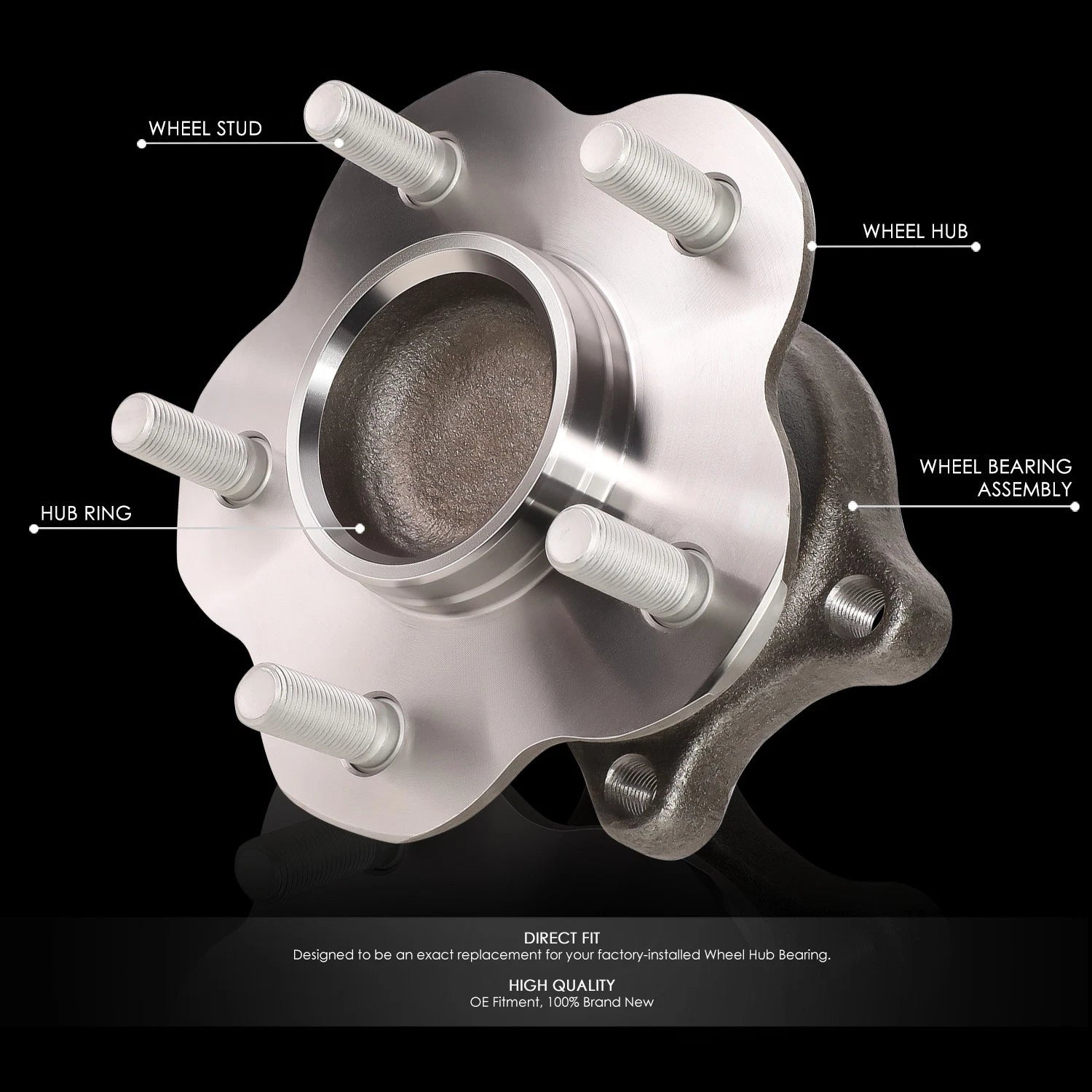 Rear Left/Right Wheel Bearing & Hub for Nissan Altima/Maxima/Quest (2002–2009)