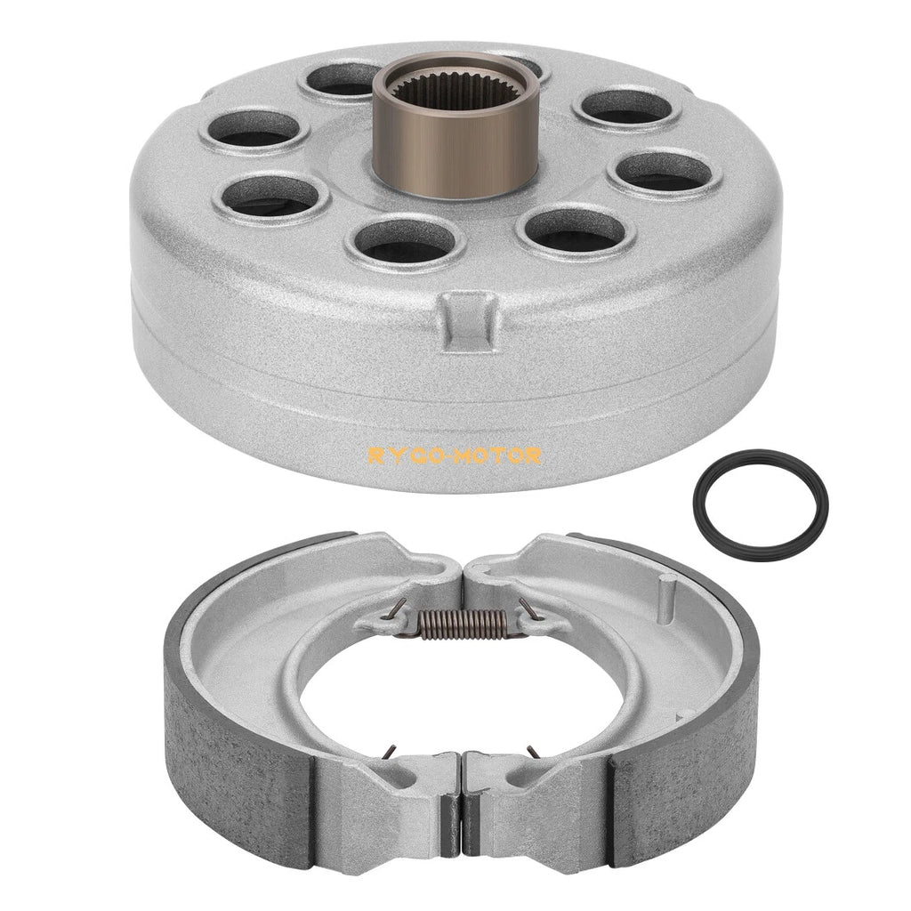 Rear Brake Drum Hub W/Shoes Kit for Honda Fourtrax 300 TRX300 (1988–2000)