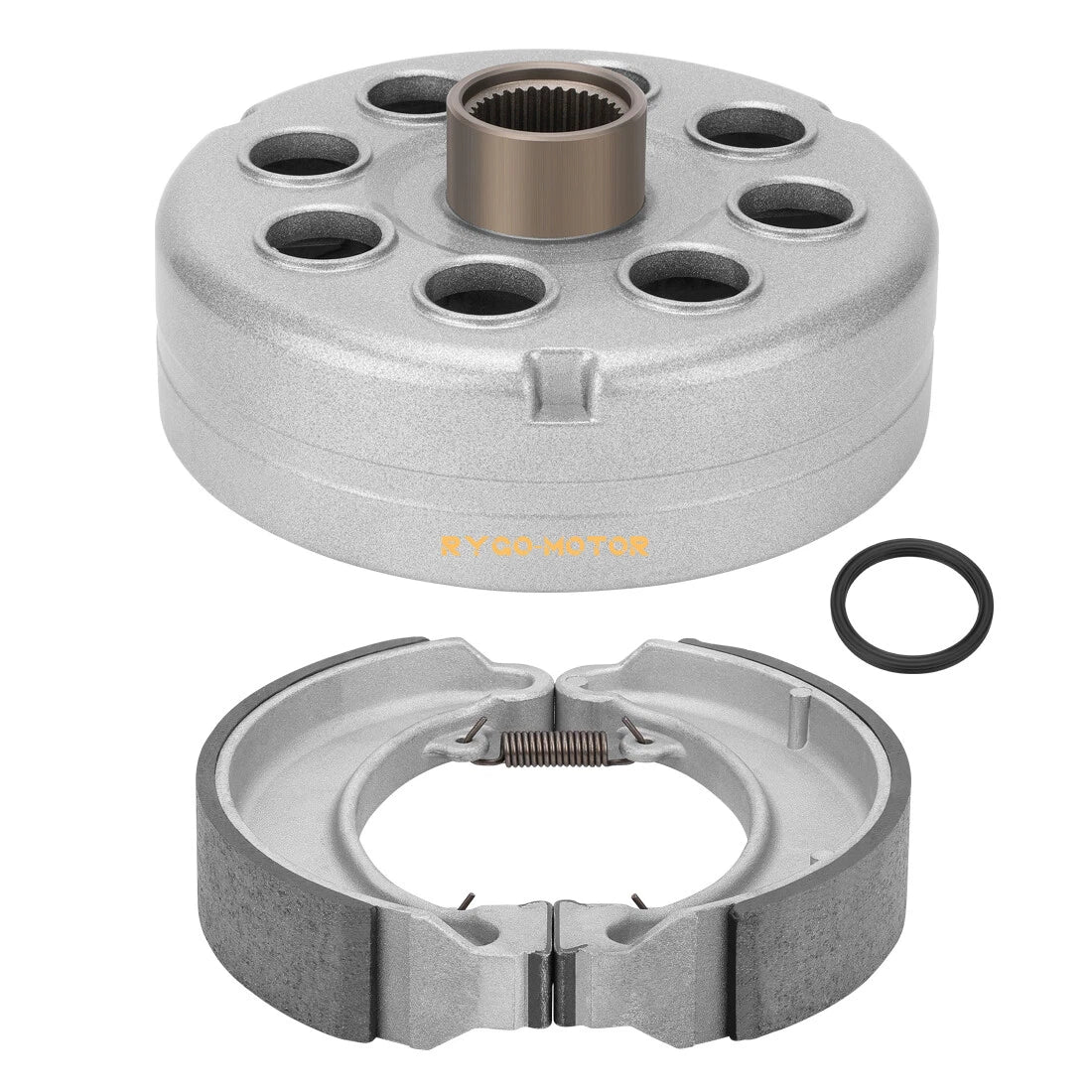 Rear Brake Drum Hub W/Shoes Kit for Honda Fourtrax 300 TRX300 (1988–2000)