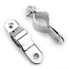 2X Adjustable 30-35MM Bull Bar Clamp Foglight Chrome Bracket for Motorcycle