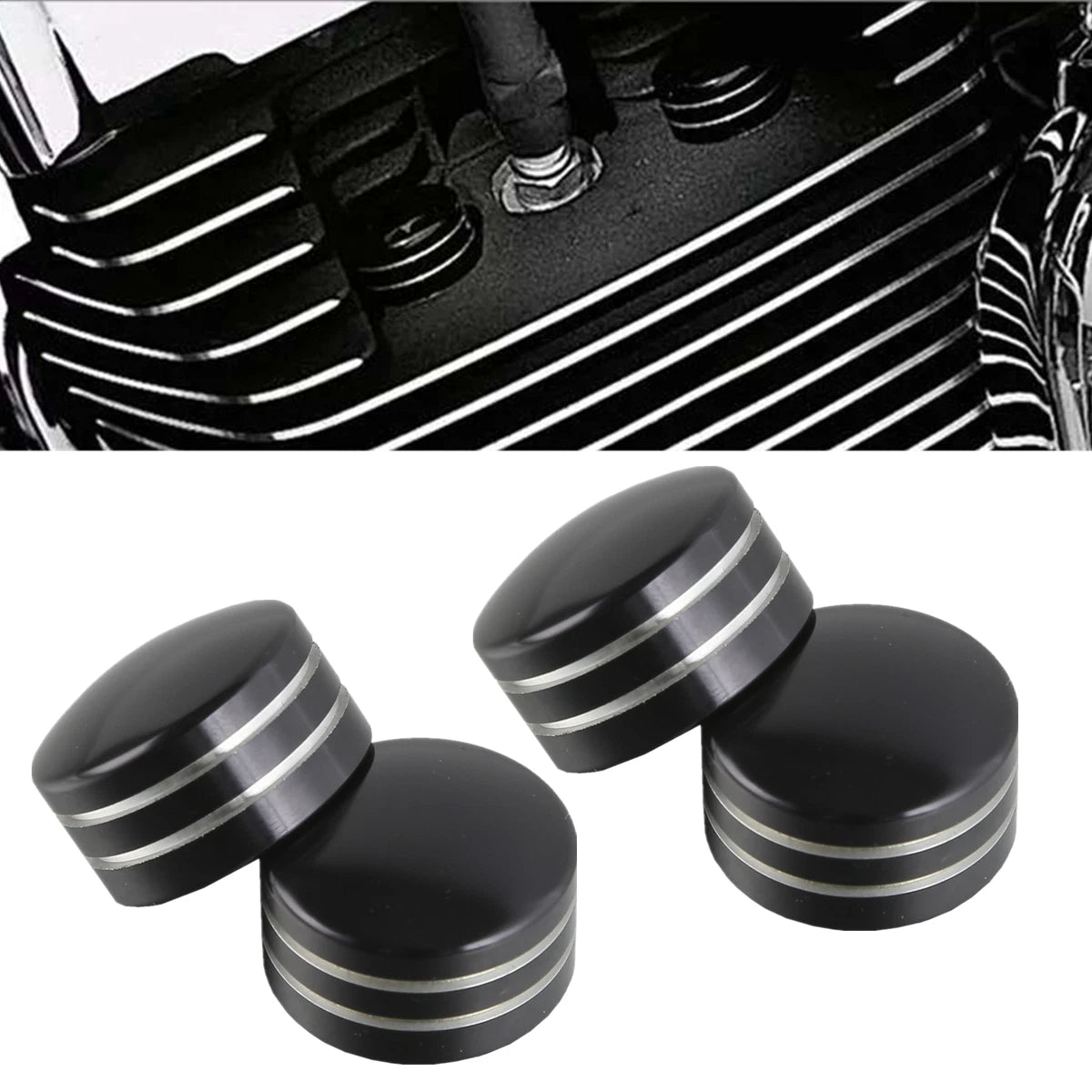 Set of 4 Head Bolt Covers for Harley Sportster XL 883 1200 (1986–2017)