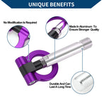 Tow Hook for Toyota Yaris (2023) - Metal Ring, Purple
