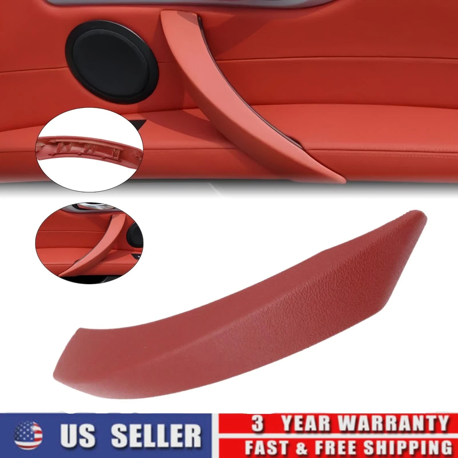 Passenger Side Red Interior Door Pull Handle Cover for BMW E89 Z4 (2009–2016)