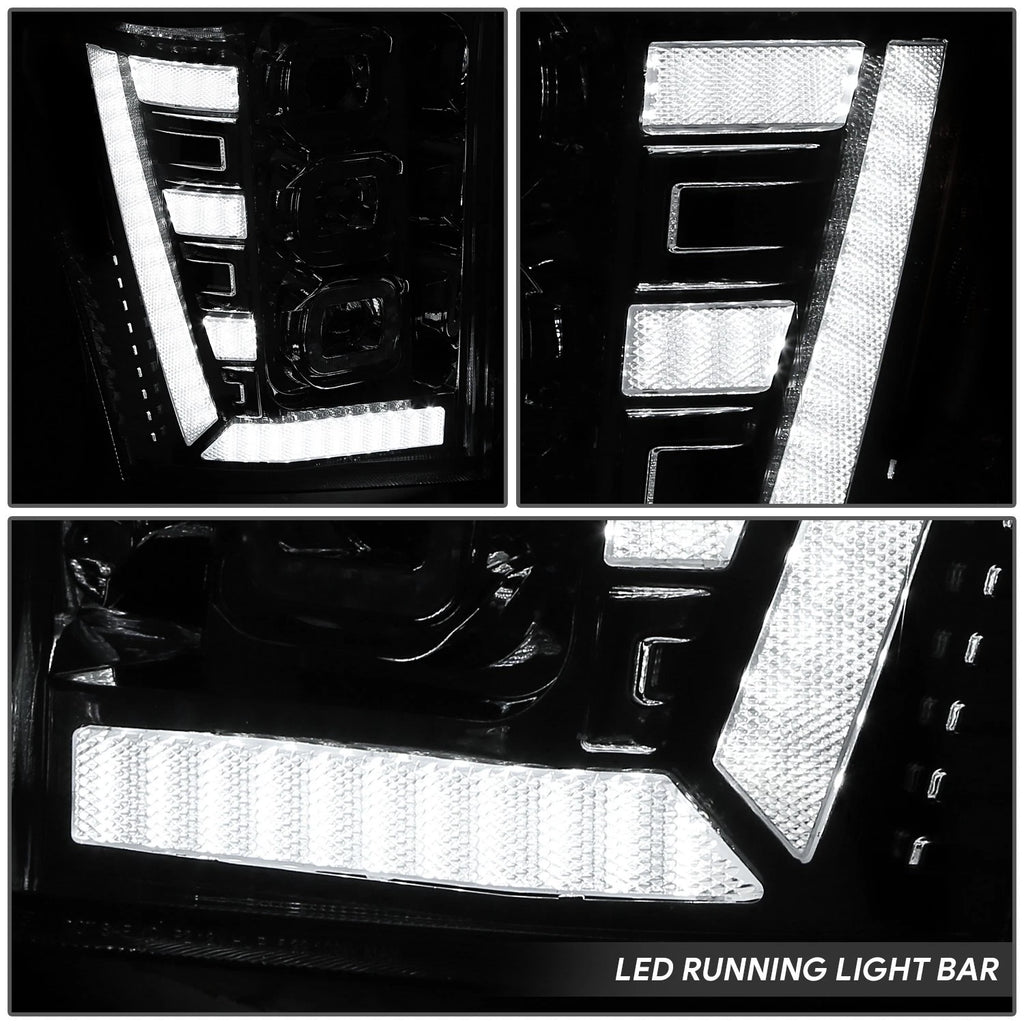 Sequential LED Light Bar Headlight for Ford F250 SD (2011–2016) - Chrome Amber