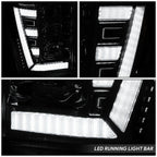 Sequential LED Light Bar Headlight for Ford F250 SD (2011–2016) - Chrome Amber