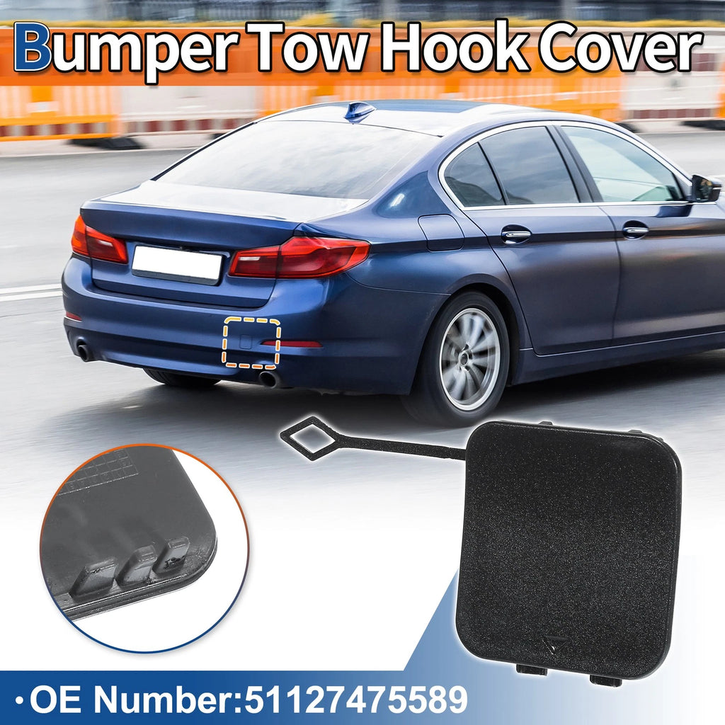 Rear Right Tow Hook Cover for BMW 530i 540i M5 (No. 51127475589) Gray