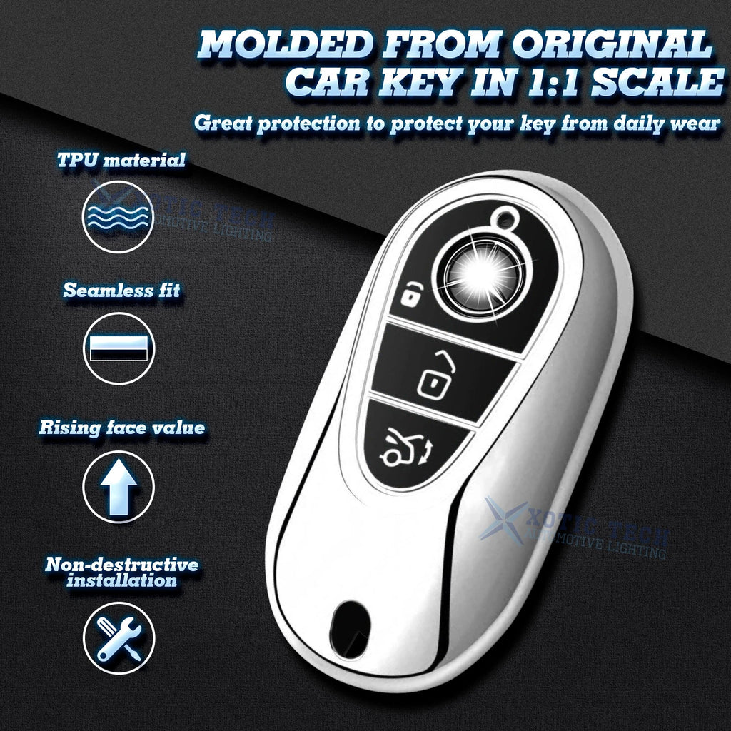 Soft TPU Full Covered Remote Key Shell for Mercedes-Benz E-Class (2024-2025)