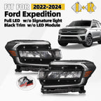 Full LED Headlight Set for Ford Expedition (2022–2024) Left+Right Pair