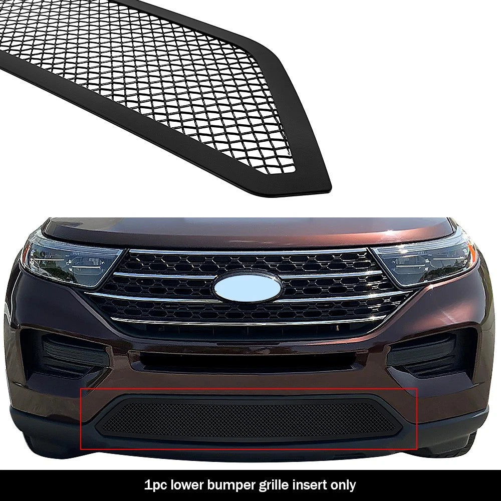 Lower Black Mesh Grille Insert for Ford Explorer (2020-2024)