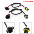 2x 5202 H16 to 9006 Socket Extension Wire Harness for HID Conversion (2014–2024)