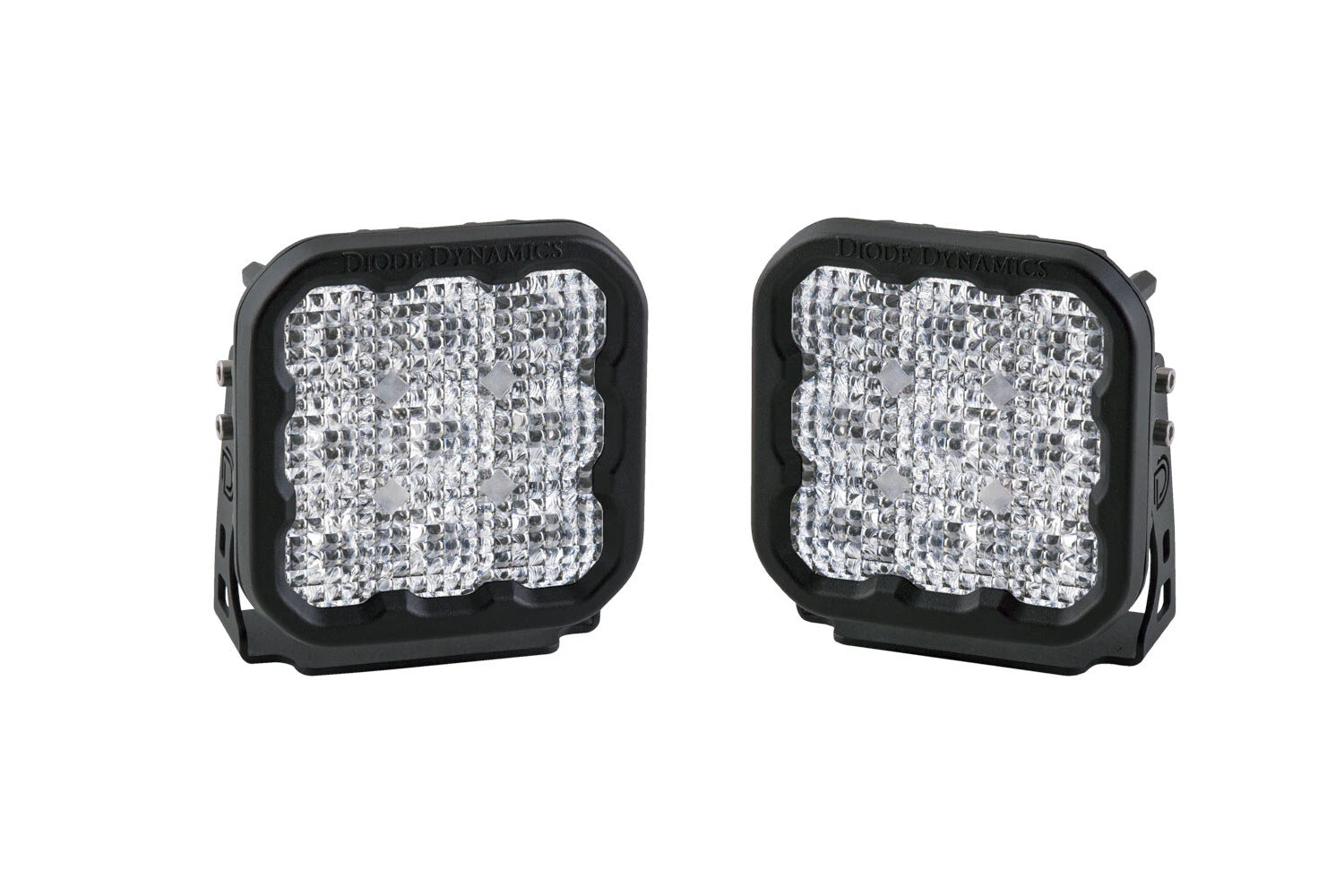 Pair SS5 Flood White Sport LED Pod Lights for Chevrolet Silverado (2014–2024)