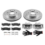 Front Drilled Rotors Brake Calipers Pads Kit for Chevrolet Astro Avalanche (2001–2005)