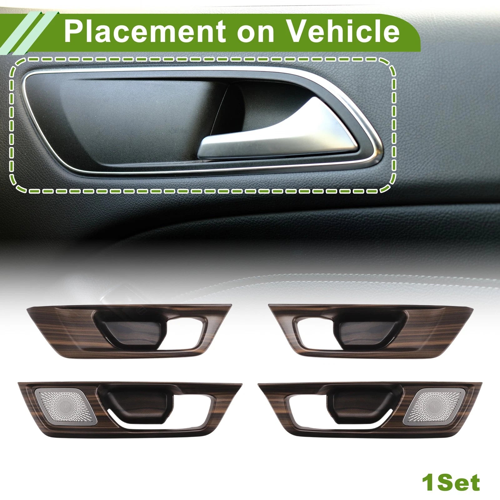 Interior Door Handle Bowl Cover Trim for Honda CR-V (2023–2026) Wood Grain