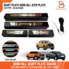 Illuminated Door Step Protector Trim for Ford Ranger T6 PX Ute (12-22)