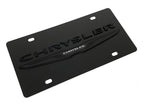 Black License Plate Cover with Blacked Out Chrysler Script for Chrysler (2011–2018)