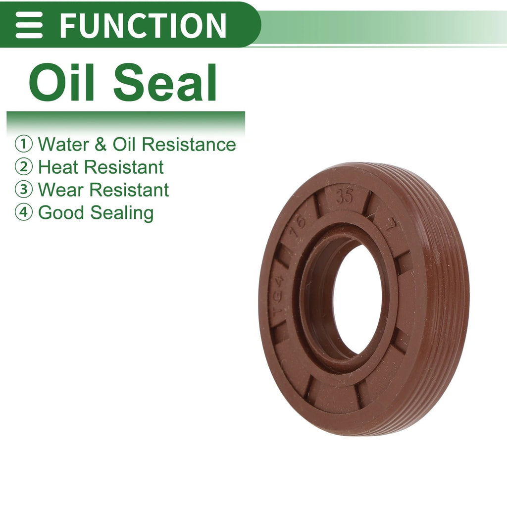 Set of 5 Oil Seals FKM Rubber 16x35x7mm for High Pressure