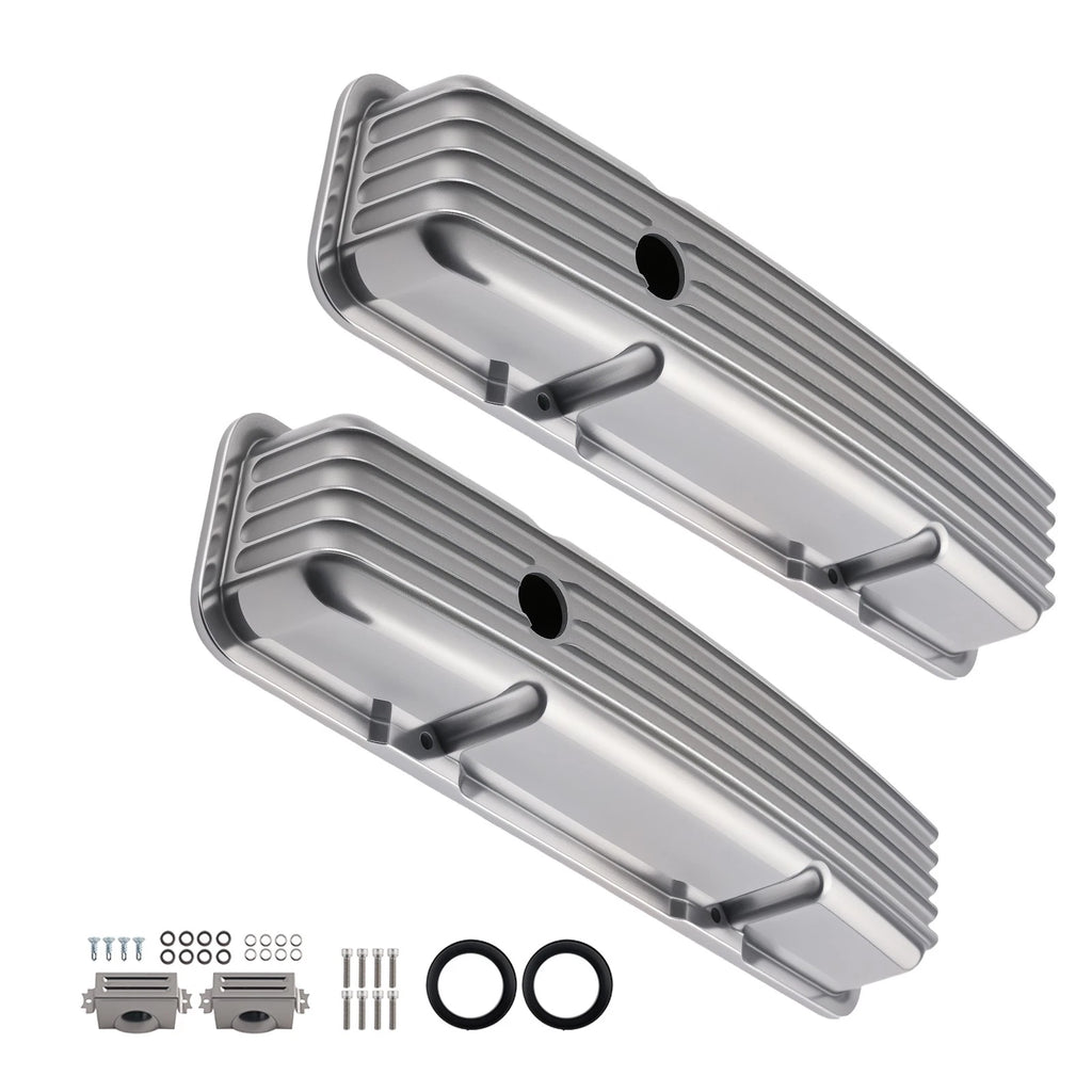 Aluminum Valve Cover Set for Chevy Small Block 283 305 327 350 400 (1958–1986)