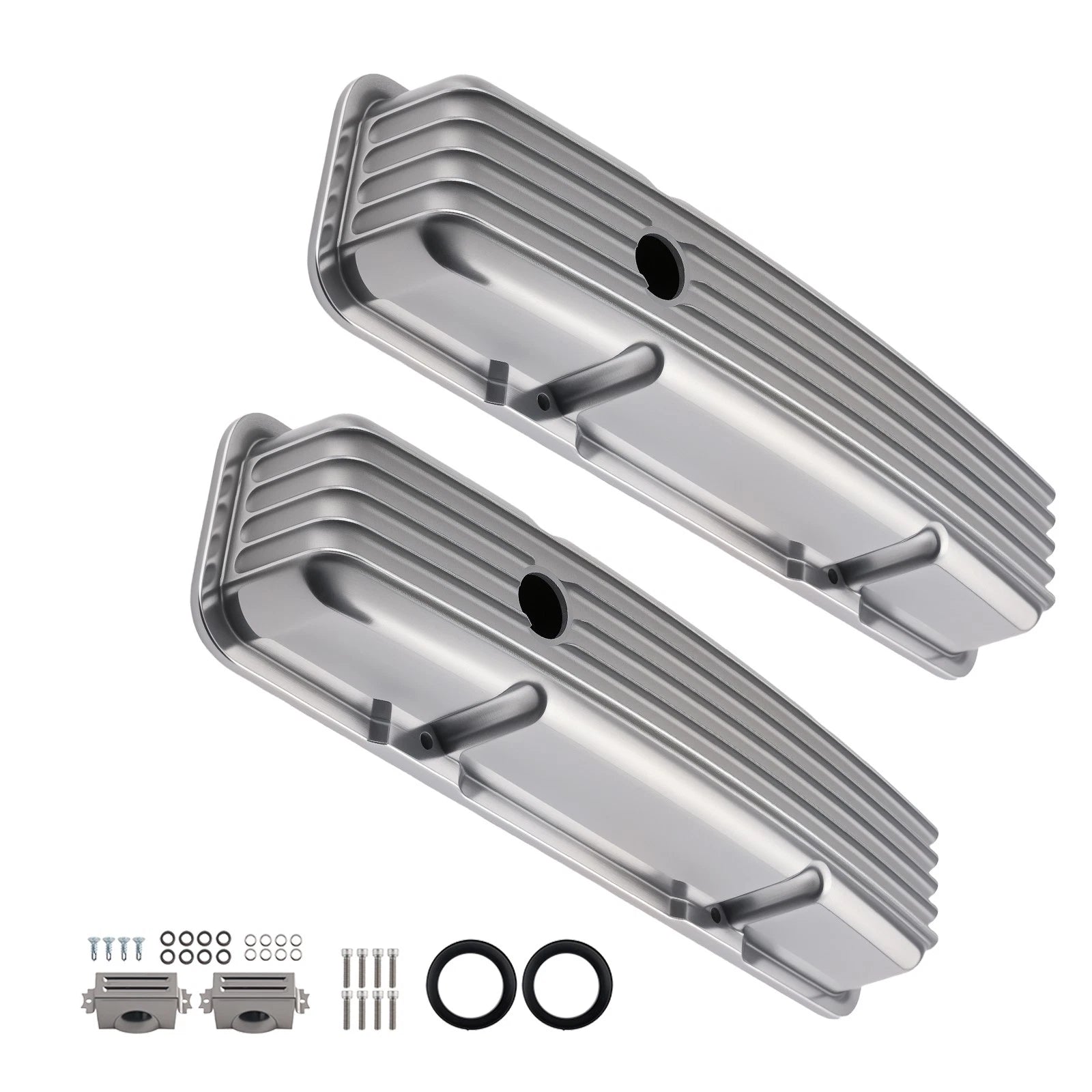 Aluminum Valve Cover Set for Chevy Small Block 283 305 327 350 400 (1958–1986)