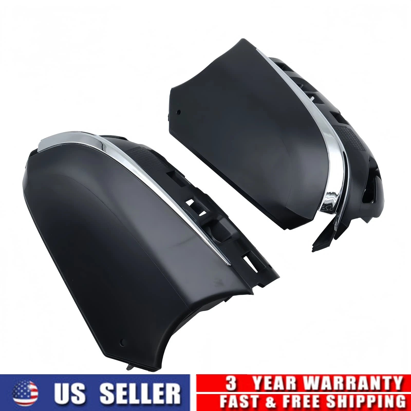 2X Side Mirror Lower Cap Trim Ring for Toyota Camry (2018–2024) w/ Signal Hole