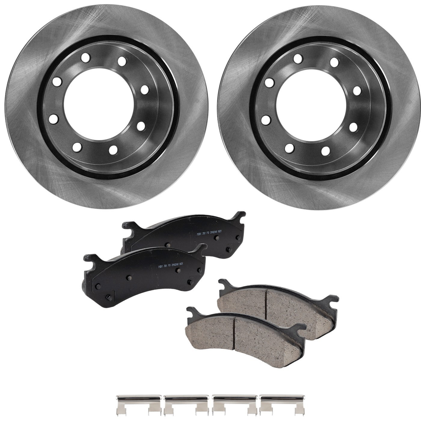 Rear Disc Brake Rotor and Pad Kit for Chevrolet Silverado 2500 HD (2001–2010)