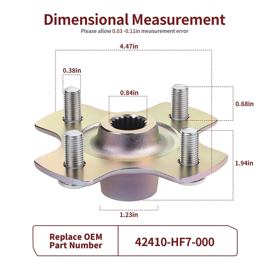 Rear Wheel Hub for Honda TRX90 TRX90X TRX90EX (1993–2024)