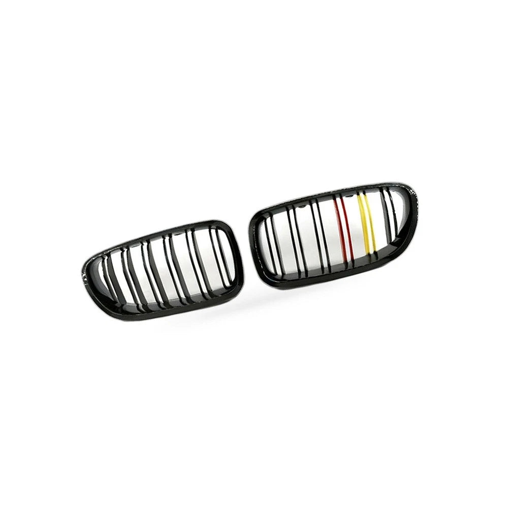 Dual Line Grille for BMW 5 Series F10 F18 (2010–2016) - Red Yellow Flag