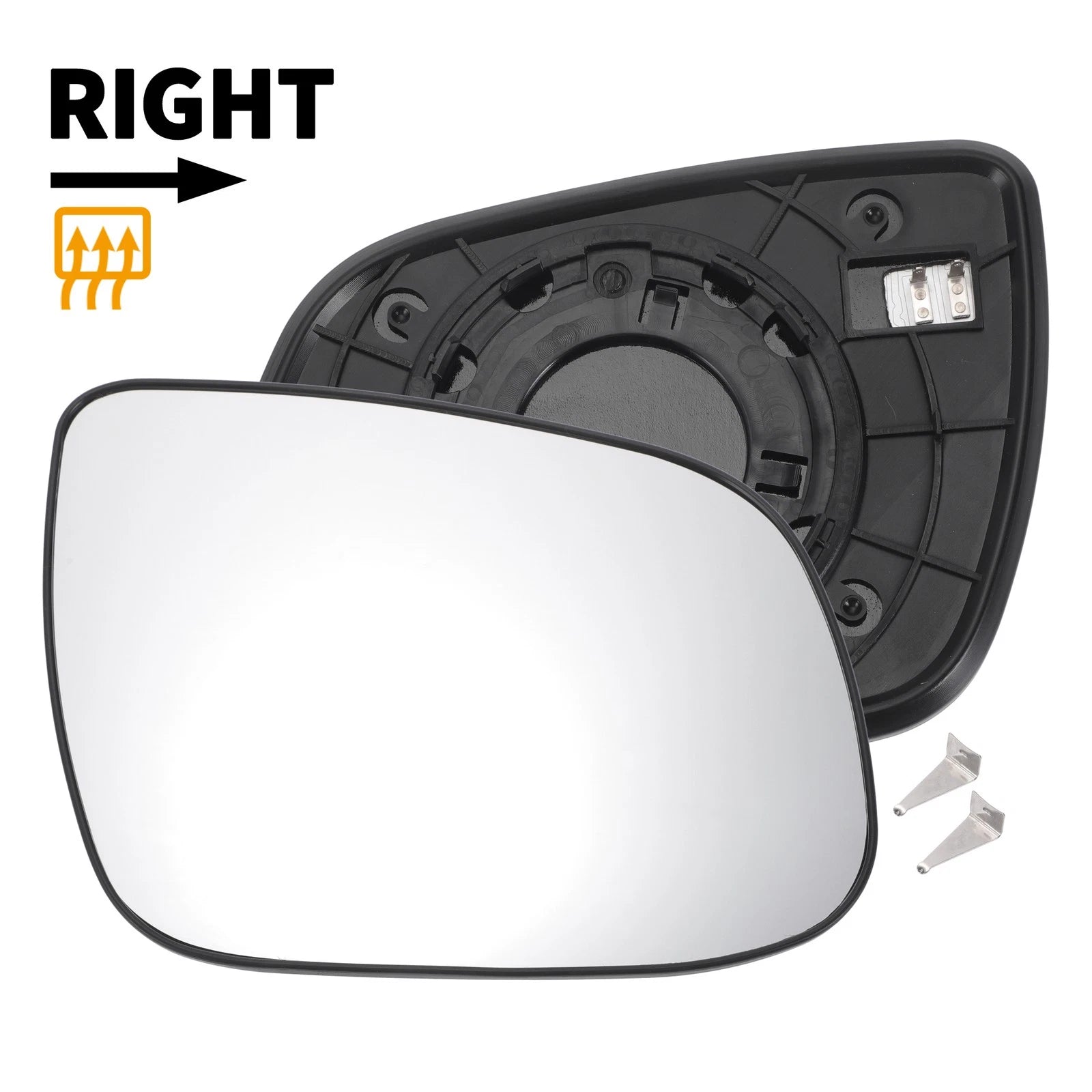 Right Side Heated White Mirror Glass for KIA Ceed (2009–2012)