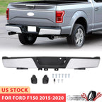 Rear Step Bumper Assembly for Ford F150 (2015–2020) Steel Chrome