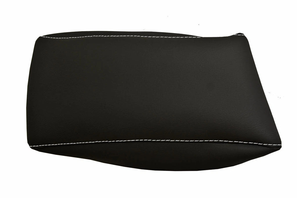 Leather Center Console Lid Armrest Cover for BMW X3 (2003–2010) White Stitch