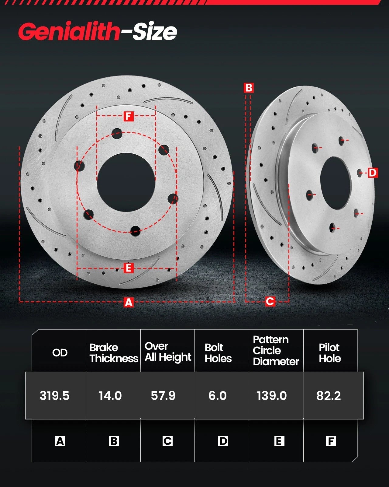 Brake Pads & Disc Rotors Kit for Nissan Armada Titan QX56 (2004–2015)