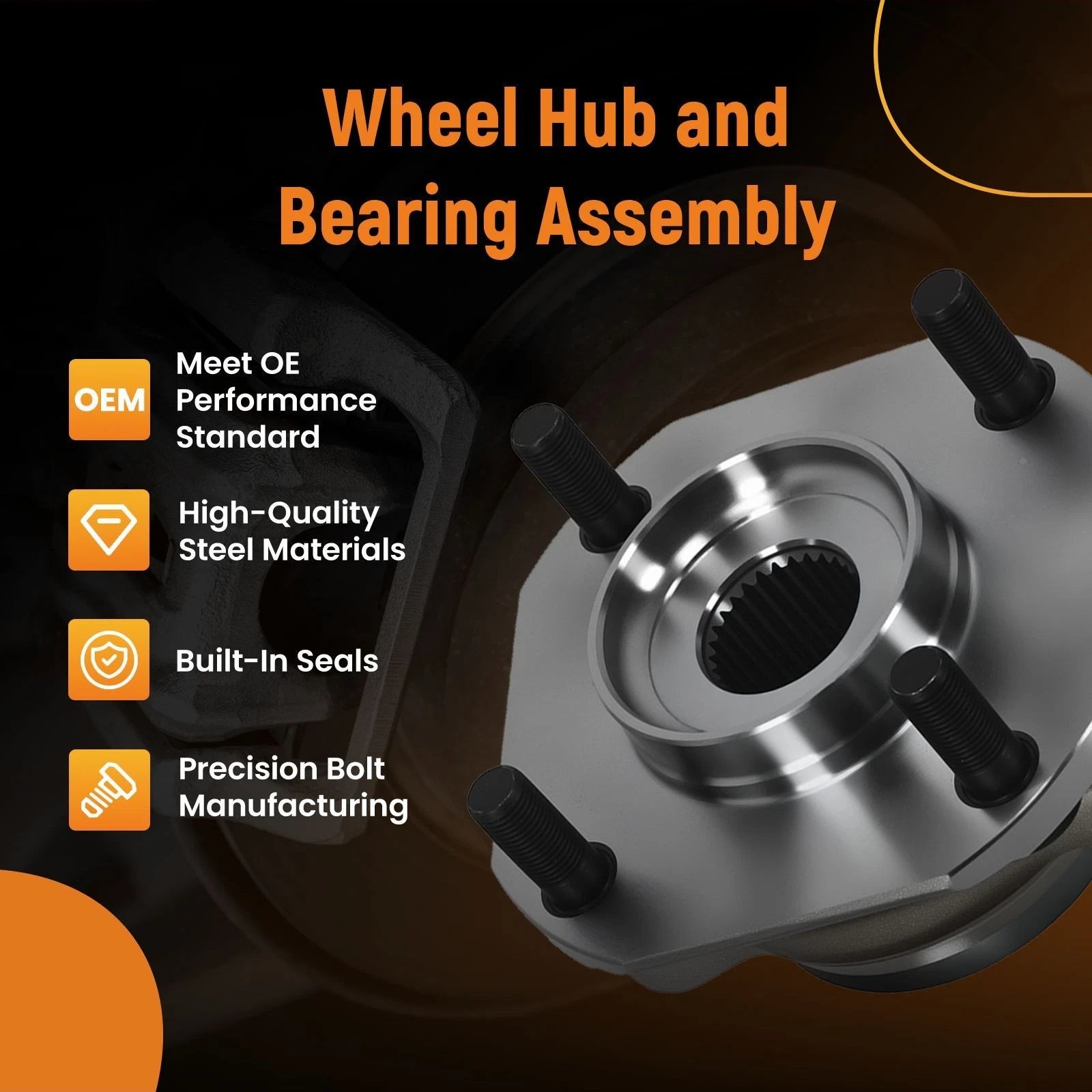 Front Hub Bearing Assembly for Nissan Sentra 2.0L (2007–2012)