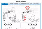 Exhaust Manifold Bellow Tube for MerCruiser GM V6 V8 (70981A3)