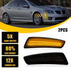 2PC Front LED Side Bumper Marker for Pontiac G8 GT/GXP (2008–2009) Smoked Amber