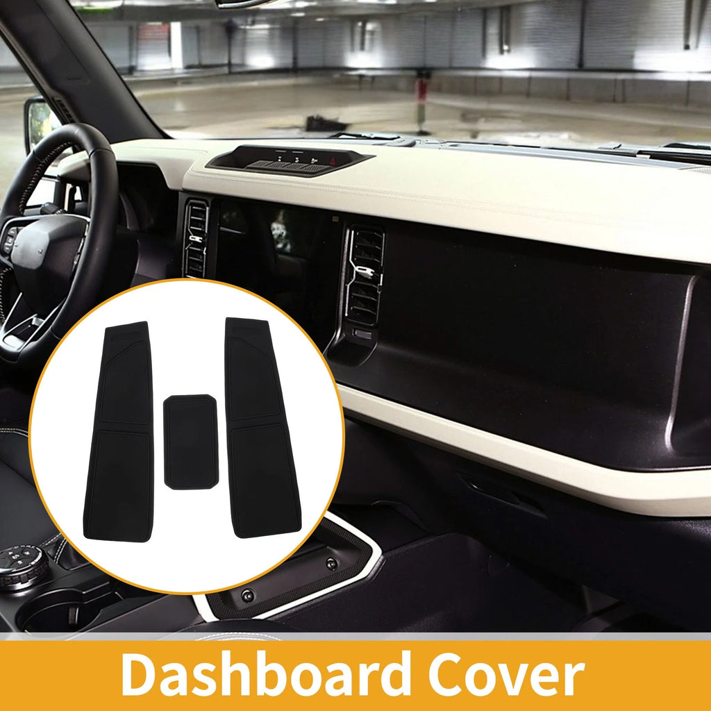 Dashboard Cover for Ford Bronco (2021–2024) Black Set of 1