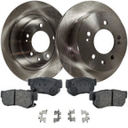 Set of 2 Brake Rotors and Pads for Hyundai Elantra (2007–2009)
